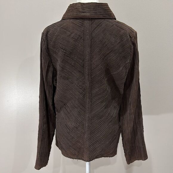 Bamboo Traders 100% Leather Zipper Jacket Size Medium - Picture 3 of 4